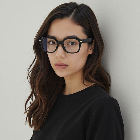 Lenskart STUDIO Black Full Rim Geometric right side