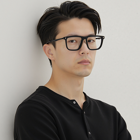 Lenskart STUDIO Black Full Rim Geometric right side