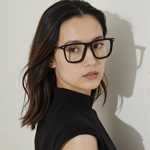 Lenskart STUDIO Black Full Rim Geometric right side