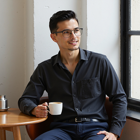 Lenskart Black Full Rim Square left side