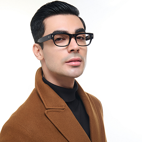 Lenskart Studio Online Black Full Rim Rectangle right side