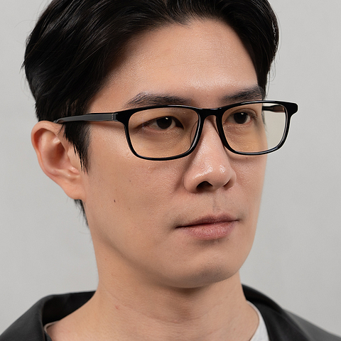 Lenskart STUDIO Black Full Rim Rectangle left side