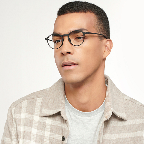 Lenskart READERS Black Black Full Rim Round Lenskart READERS LR E14648 Only for 1 5 Prefitted Powers left side