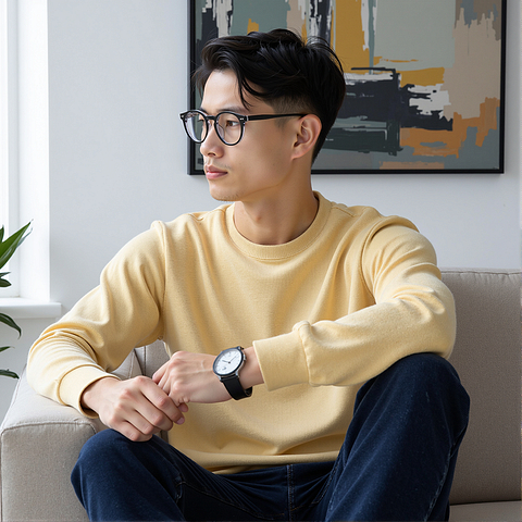 Lenskart Black Full Rim Round left side