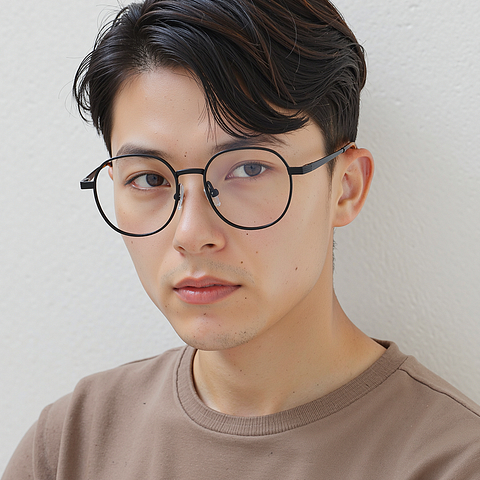 Lenskart Black Full Rim Round left side