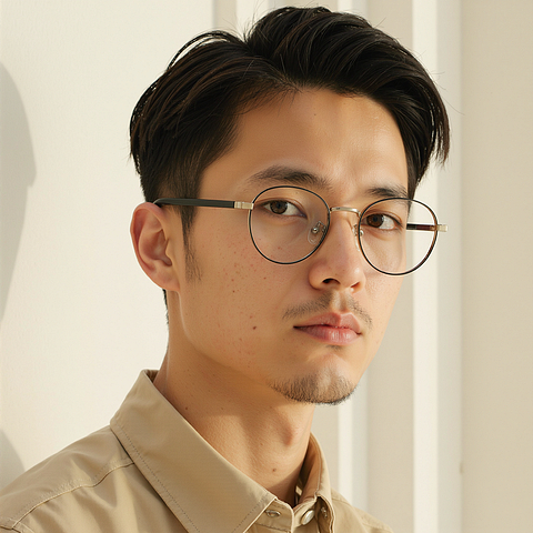 Lenskart Black Full Rim Round left side