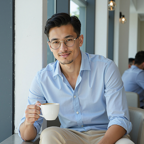 Lenskart Black Full Rim Round left side