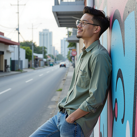 Lenskart Black Full Rim Round left side