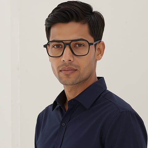 Lenskart Air Black Full Rim Square left side
