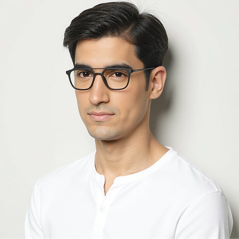 Lenskart Air Black Full Rim Square left side Lenskart Air Black Full Rim Square left side