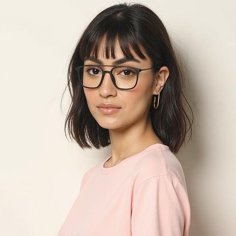 Lenskart Air Black Full Rim Square left side Lenskart Air Black Full Rim Square left side