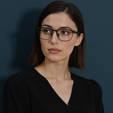 Lenskart Black Full Rim Square left side