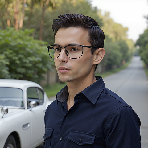 Lenskart Black Full Rim Square left side