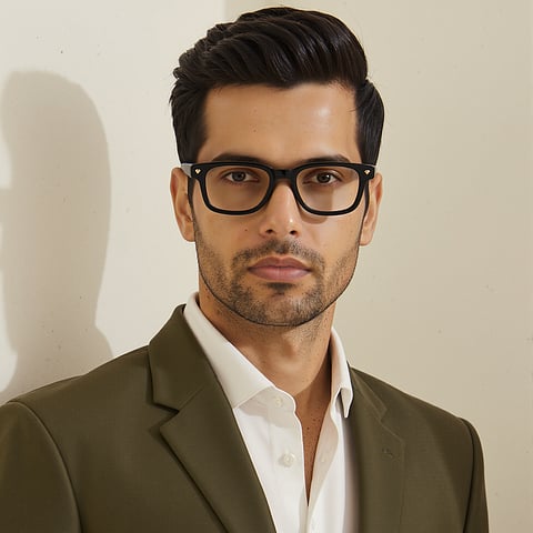 Lenskart Black Full Rim Rectangle left side