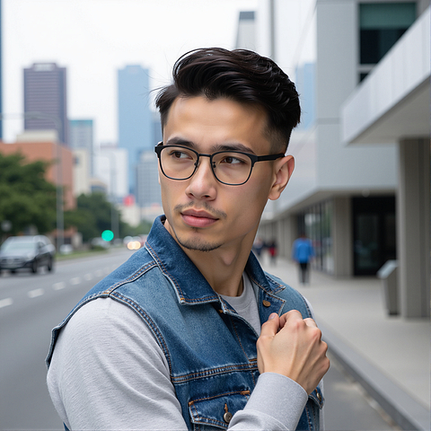 Lenskart Black Full Rim Square left side
