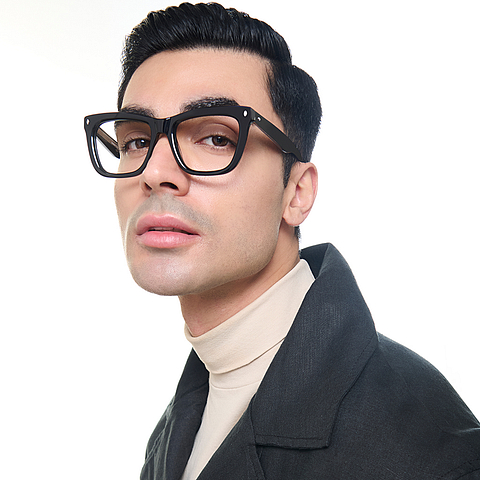 Lenskart Studio Online Black Full Rim Square left side