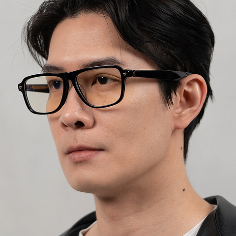 Lenskart STUDIO Black Full Rim Square left side