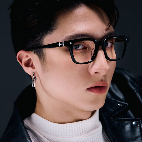 Lenskart STUDIO Black Full Rim Square left side