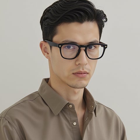Lenskart STUDIO Black Full Rim Square left side