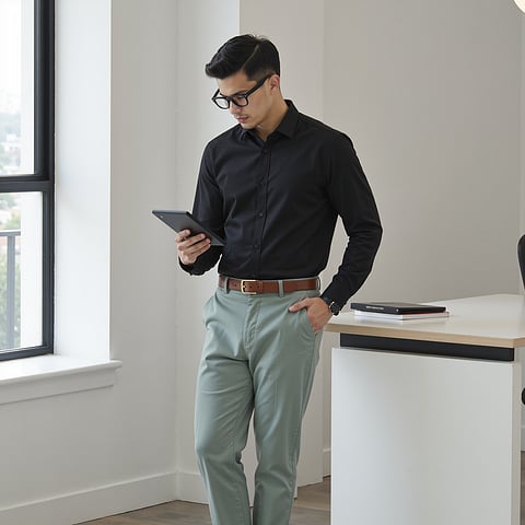Lenskart STUDIO Black Full Rim Square left side