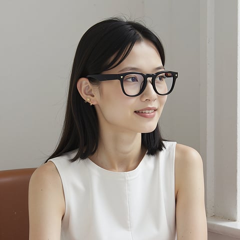 Lenskart STUDIO Black Full Rim Square right side