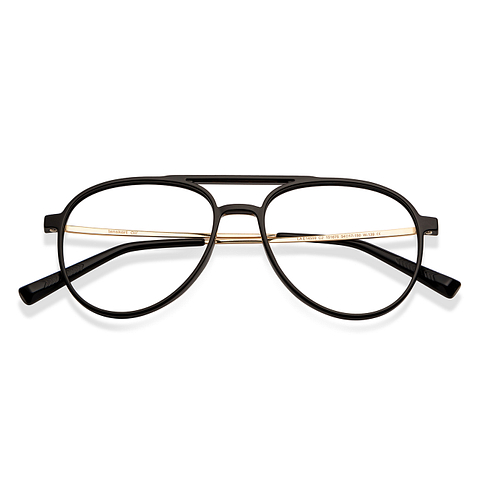 Lenskart Air Online Black Full Rim Aviator left side