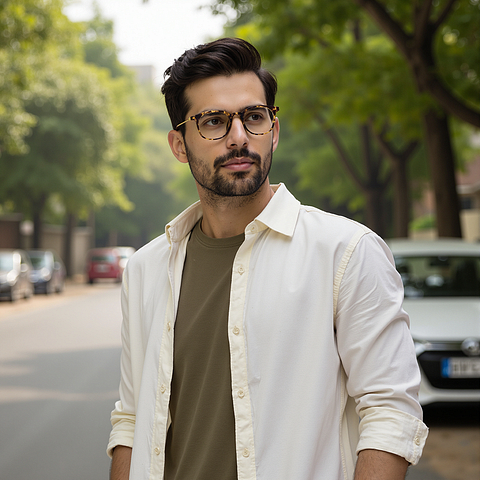 Lenskart Air Black Full Rim Square left side