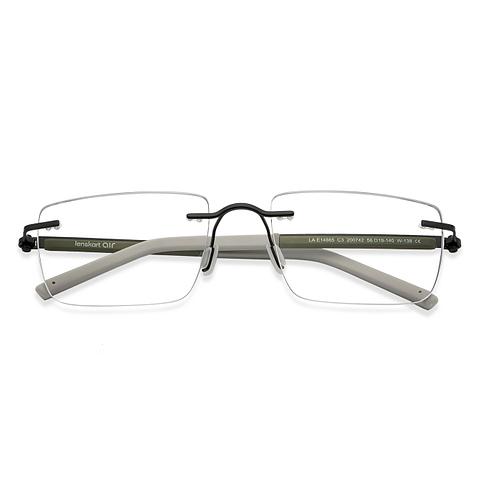 Lenskart Air Online Black Rimless Square left side