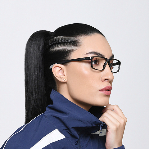 Lenskart Air Black Full Rim Rectangle left side