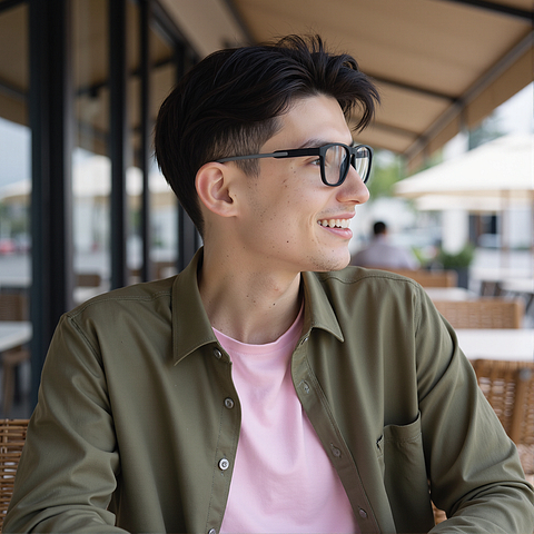 Lenskart Air Black Full Rim Square right side