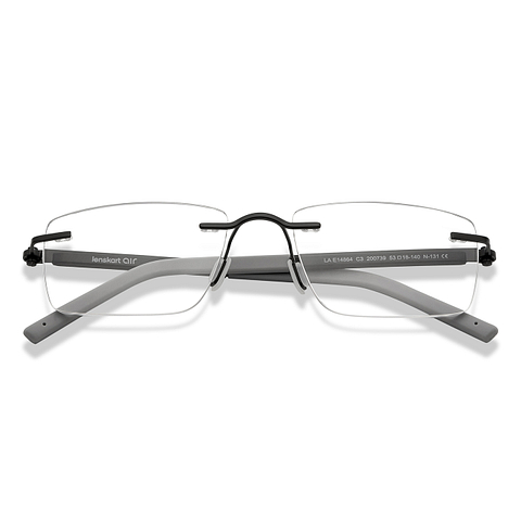 Lenskart Air Online Black Rimless Rectangle left side