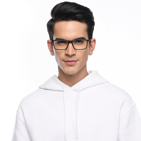 Lenskart Air Black Full Rim Rectangle left side