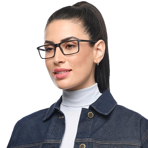 Lenskart Air Black Full Rim Rectangle left side