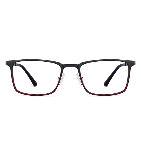 Lenskart Air Black Maroon Full Rim Rectangle left side