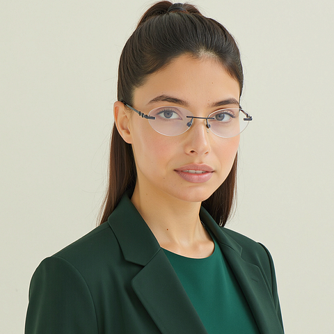 Lenskart Black Rimless Oval right side