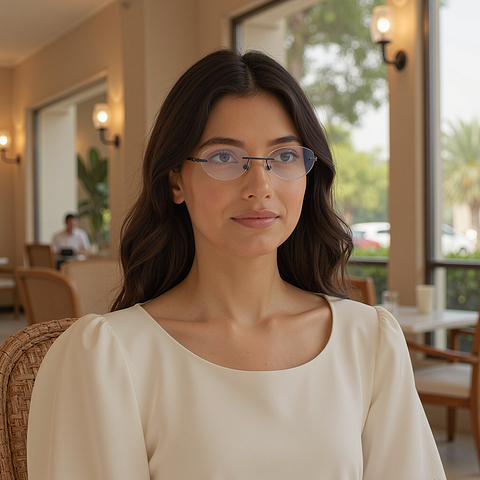 Lenskart Black Rimless Oval right side