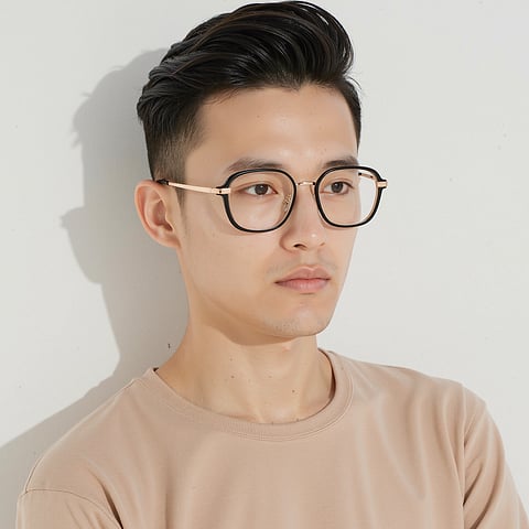 Lenskart Black Full Rim Geometric right side