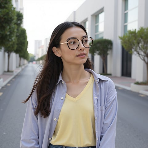 Lenskart Black Full Rim Geometric right side