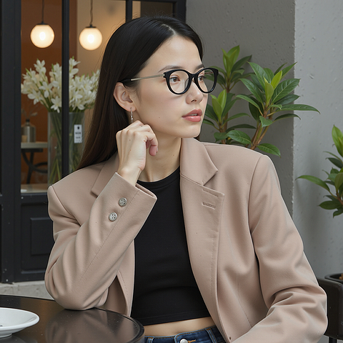 Lenskart Black Full Rim Cat Eye right side