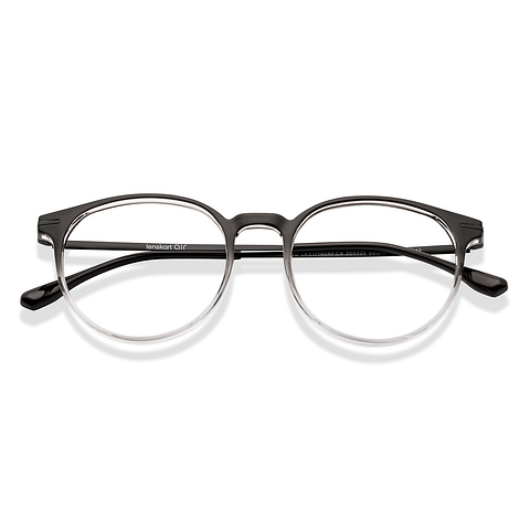 Lenskart Air Black Transparent Full Rim Round left side