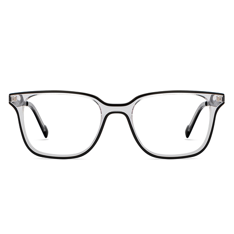 Lenskart STUDIO Black Transparent Full Rim Square right side