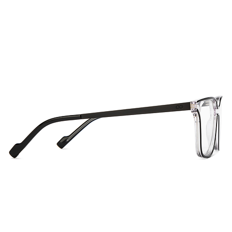 Lenskart STUDIO Black Transparent Full Rim Square left side