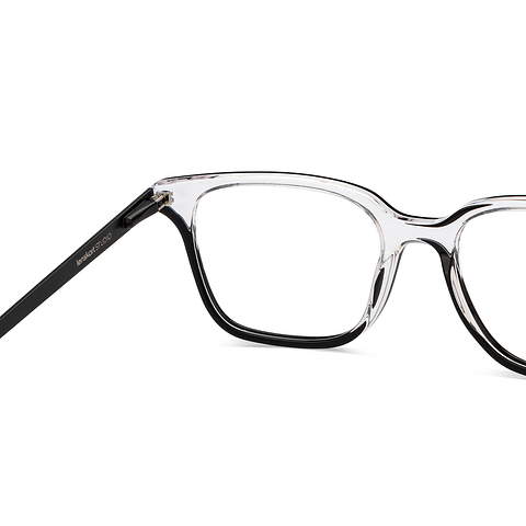 Lenskart STUDIO Black Transparent Full Rim Square right side
