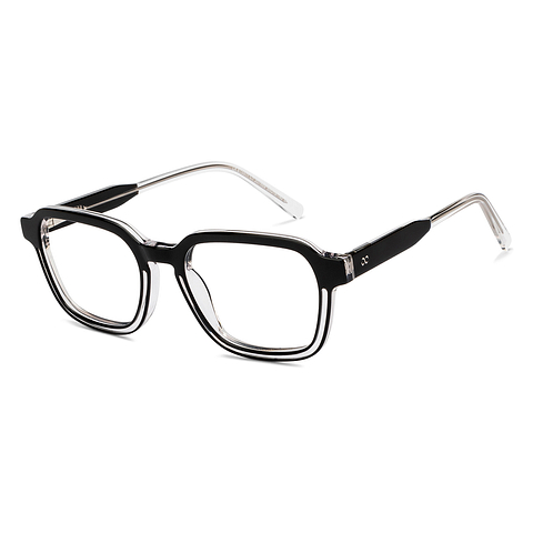 Lenskart STUDIO Black Transparent Full Rim Rectangle right side