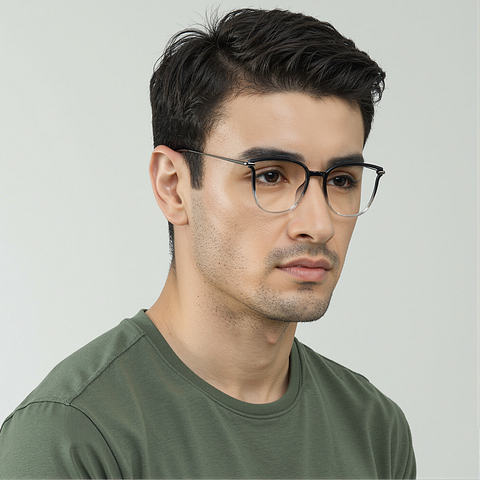 Lenskart Air Online Black Transparent Full Rim Cat Eye right side Lenskart Air Online Black Transparent Full Rim Cat Eye right side