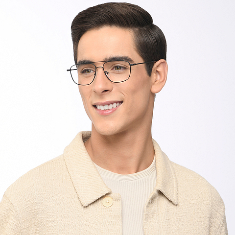 Lenskart Air Online Black Transparent Full Rim Square right side