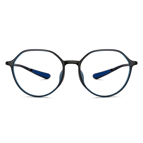 Lenskart Air Blue Black Full Rim Round left side