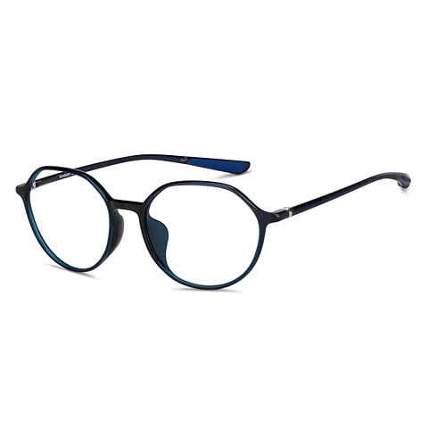 Lenskart Air Blue Black Full Rim Round left side