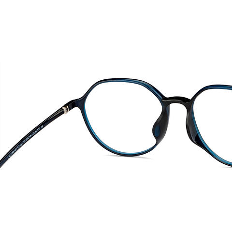 Lenskart Air Blue Black Full Rim Round right side