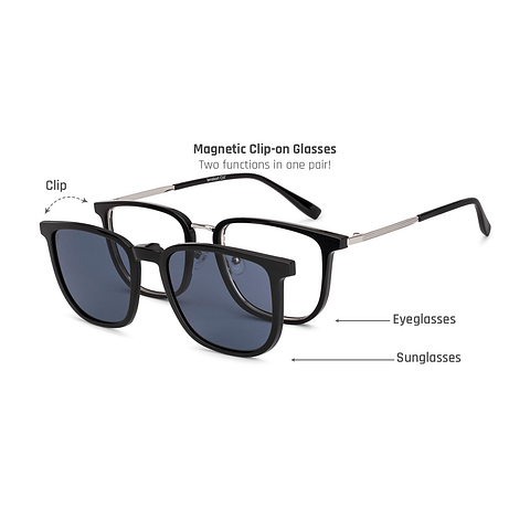 Lenskart Air Gunmetal Full Rim Square left side